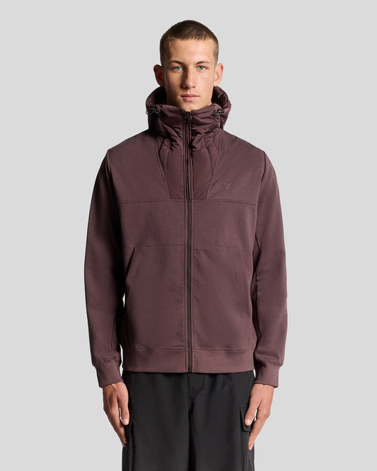 Lyle & Scott Panelled Hybrid Jacket - X863 Espresso