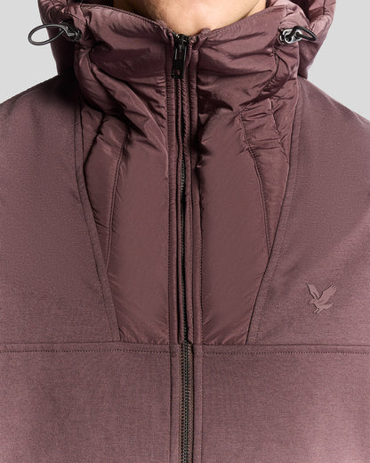 Lyle & Scott Panelled Hybrid Jacket - X863 Espresso