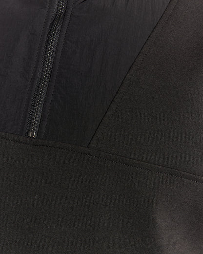 Lyle & Scott Panelled Hybrid Quarter Zip - X002 Black Ice