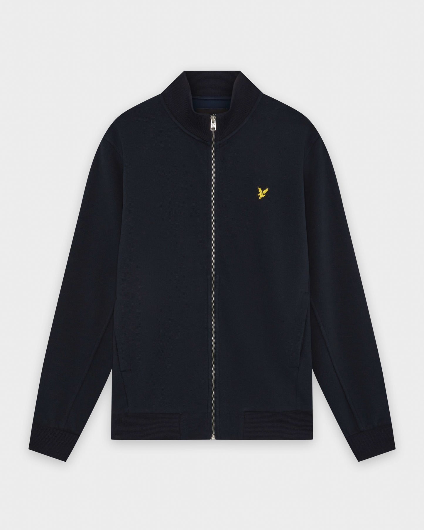 Lyle & Scott Pique Mens Full Zip Sweatshirt - Z271 Dark Navy