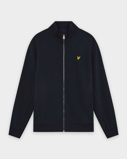 Lyle & Scott Pique Mens Full Zip Sweatshirt - Z271 Dark Navy