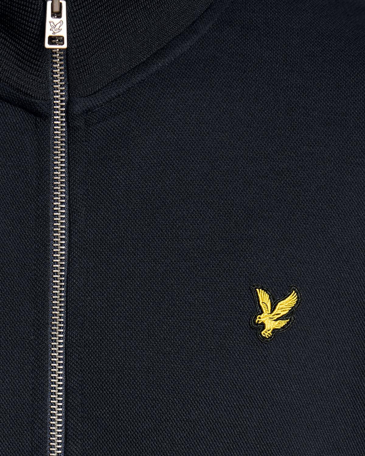 Lyle & Scott Pique Mens Full Zip Sweatshirt - Z271 Dark Navy