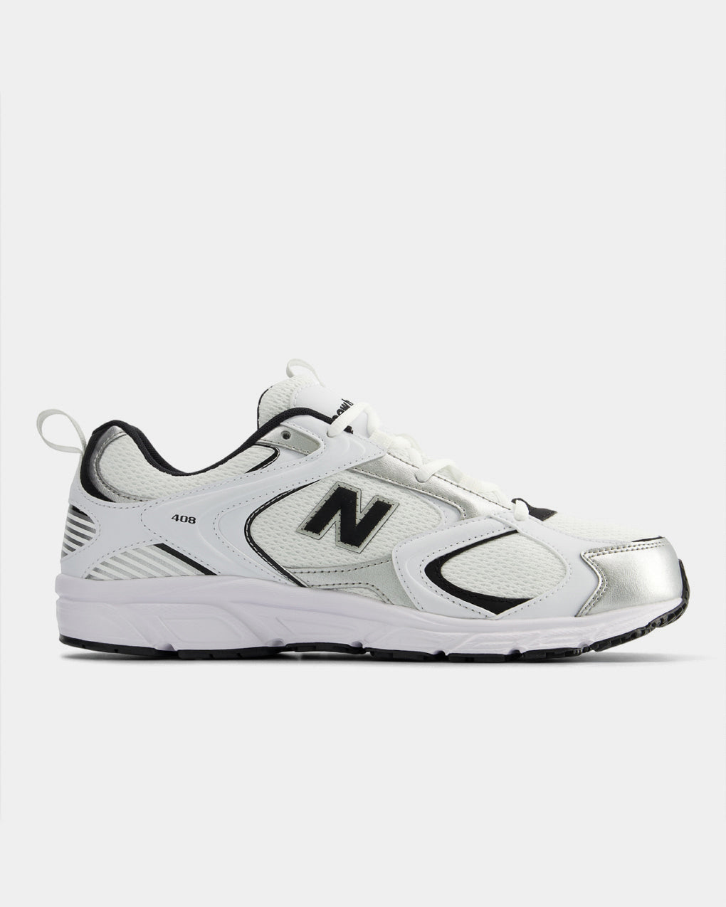 New Balance 408 Unisex Trainers - White/Black/Silver | CHO | Designer Unisex Trainers