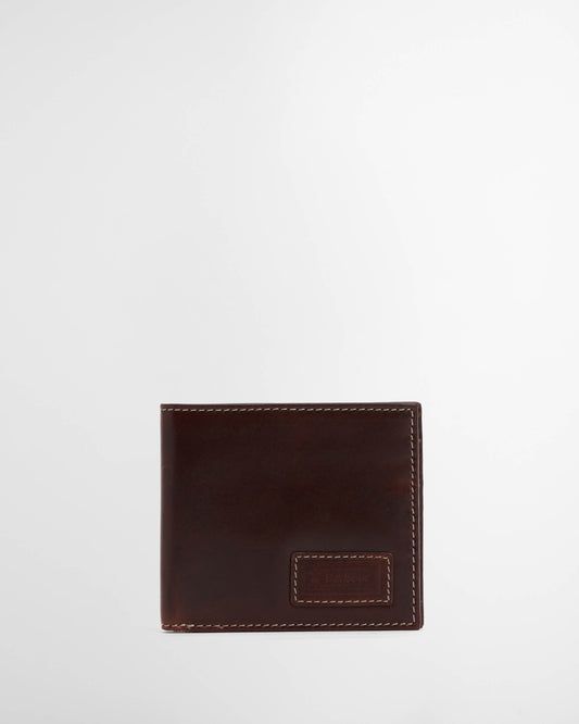 Barbour Bilton Mens Leather Wallet Burnt - Chocolate Brown