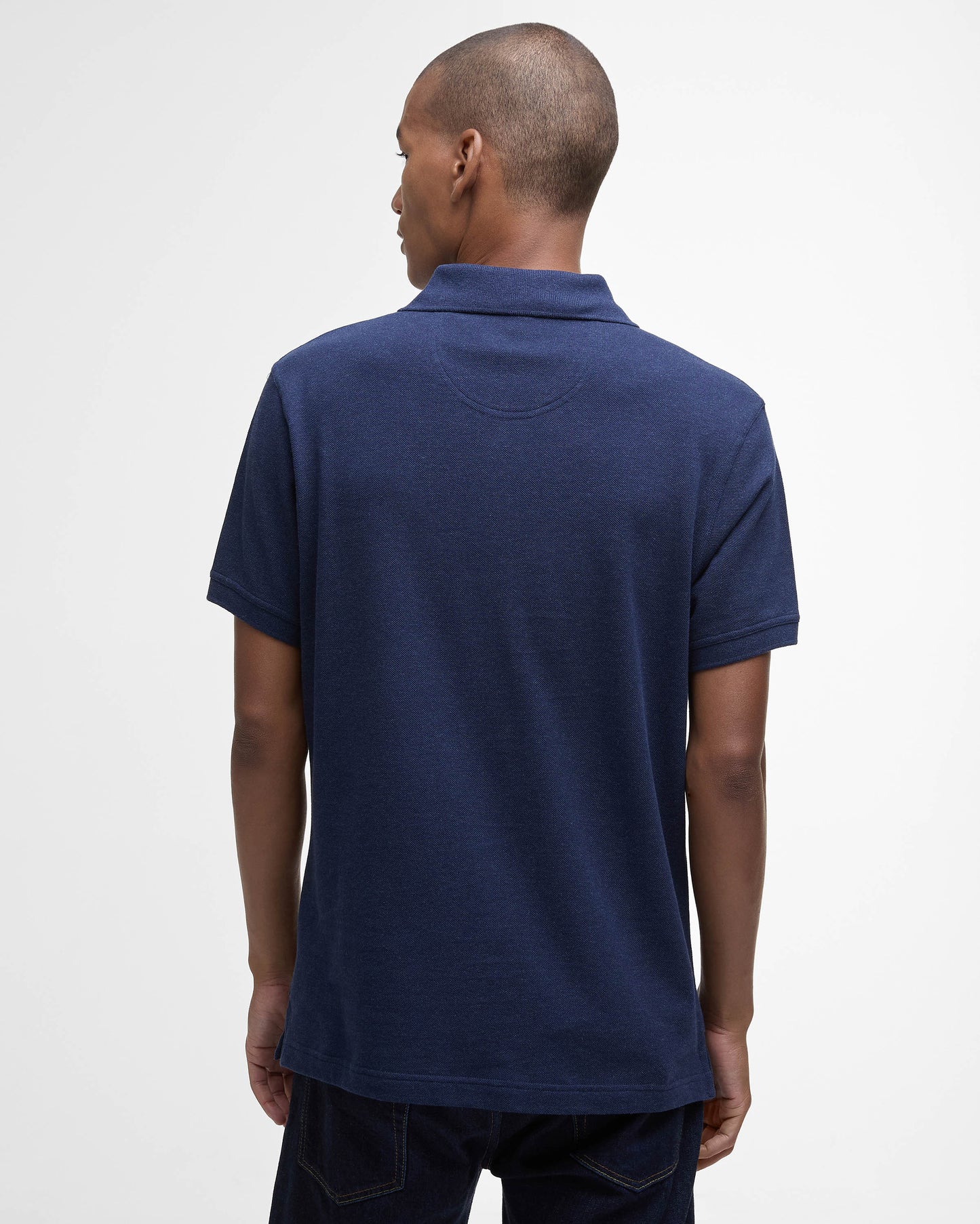 Barbour Tartan Pique Mens Polo - Inky Marl