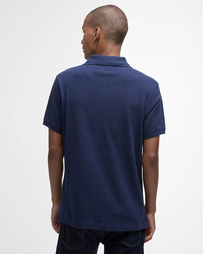 Barbour Tartan Pique Mens Polo - Inky Marl