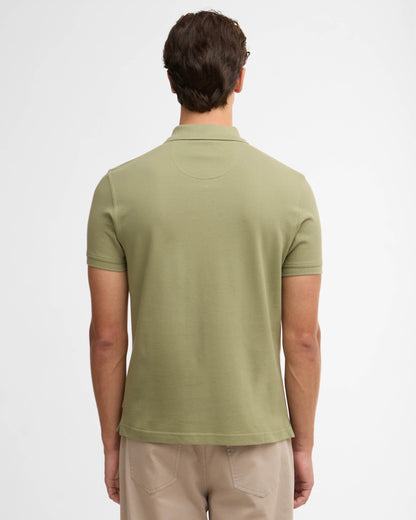 Barbour Tartan Pique Mens Polo - Laurel Green | CHO | Designer Mens Polo Shirts
