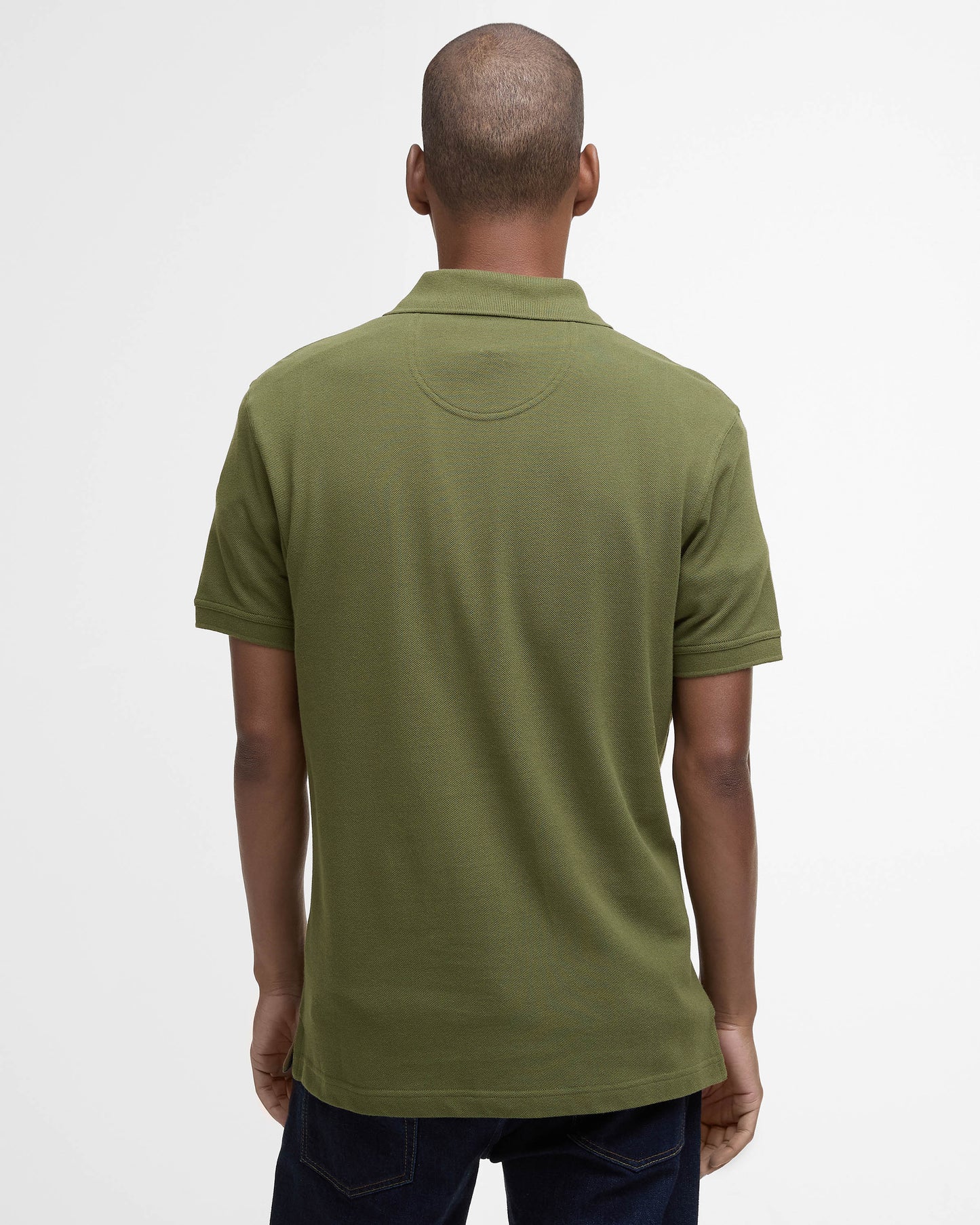 Barbour Tartan Pique Mens Polo - Winter Moss