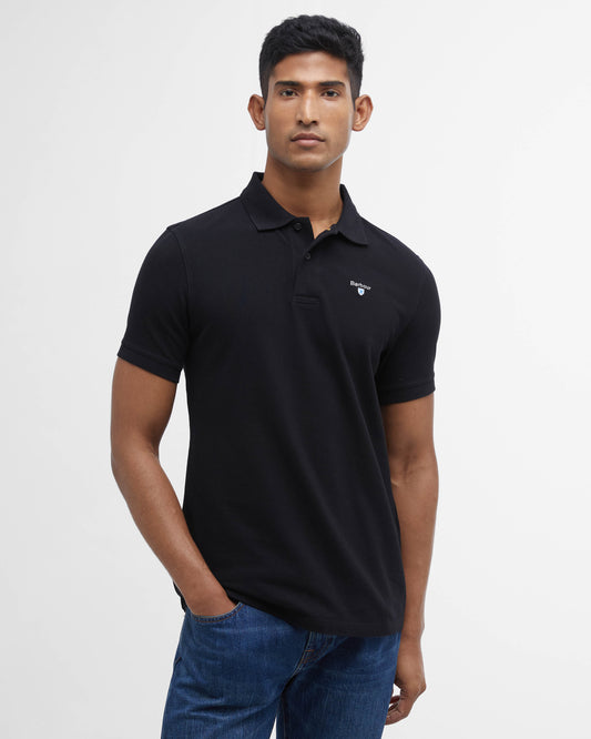 Barbour Mens Sports Polo Shirt - Black
