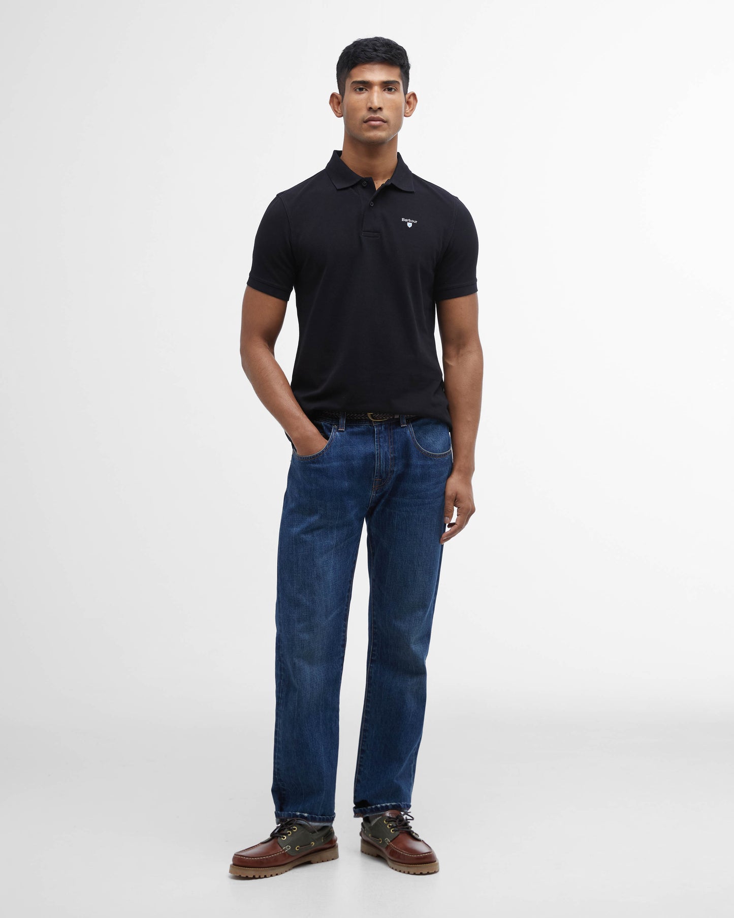 Barbour Mens Sports Polo Shirt - Black