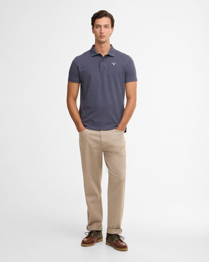 Barbour Mens Sports Polo Shirt - Washed Navy | CHO | Designer Mens Short Sleeve Polo Shirts