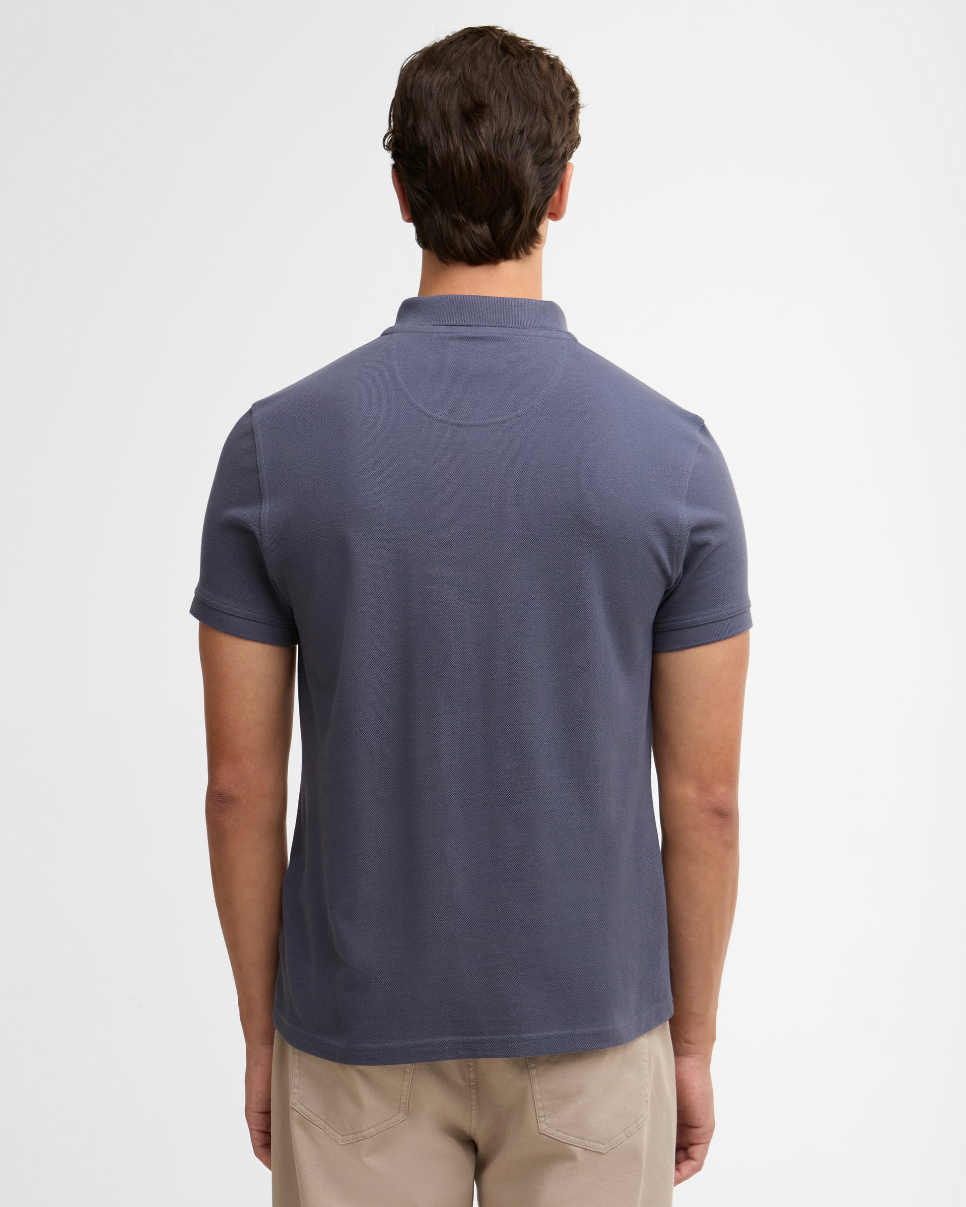 Barbour Mens Sports Polo Shirt - Washed Navy | CHO | Designer Mens Short Sleeve Polo Shirts