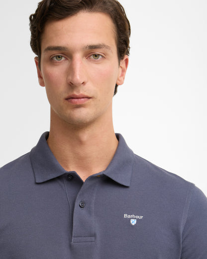 Barbour Mens Sports Polo Shirt - Washed Navy | CHO | Designer Mens Short Sleeve Polo Shirts