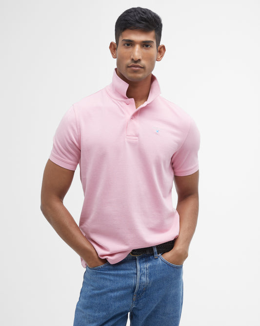 Barbour Mens Sports Polo Shirt - Pink