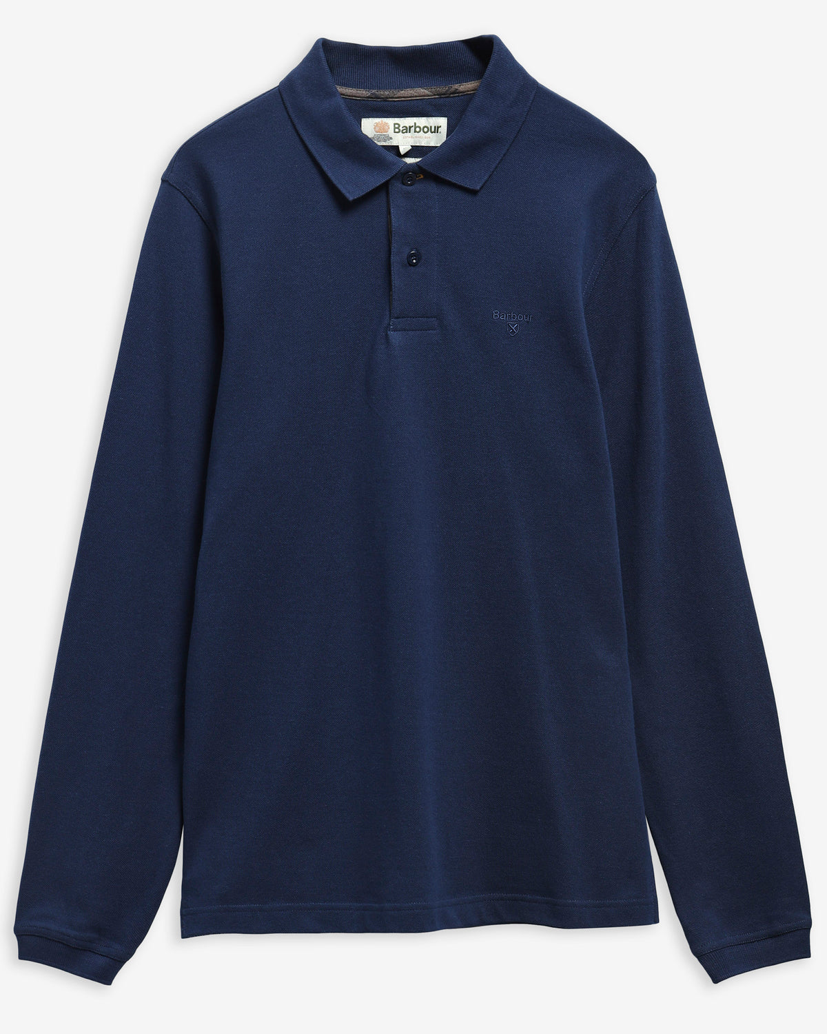Barbour Sports Mens Long Sleeve Polo Shirt - Estate Blue