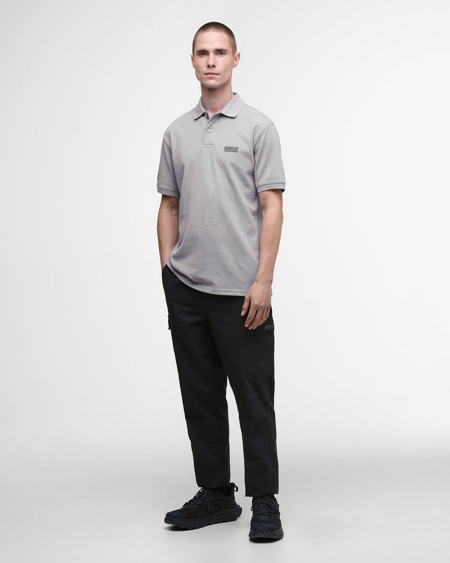 Barbour International Essential Short Sleeve Mens Polo - Ultimate Grey