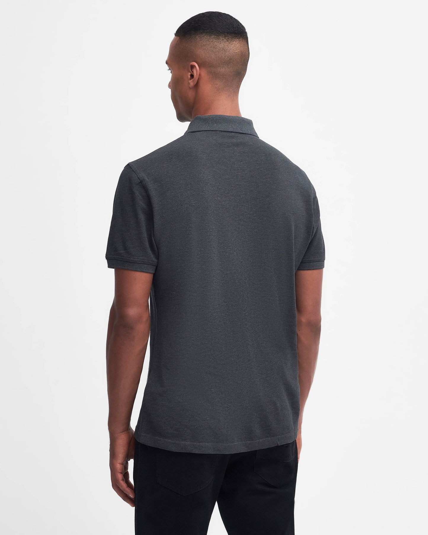 Barbour International Essential Short Sleeve Mens Polo - Asphalt Marl