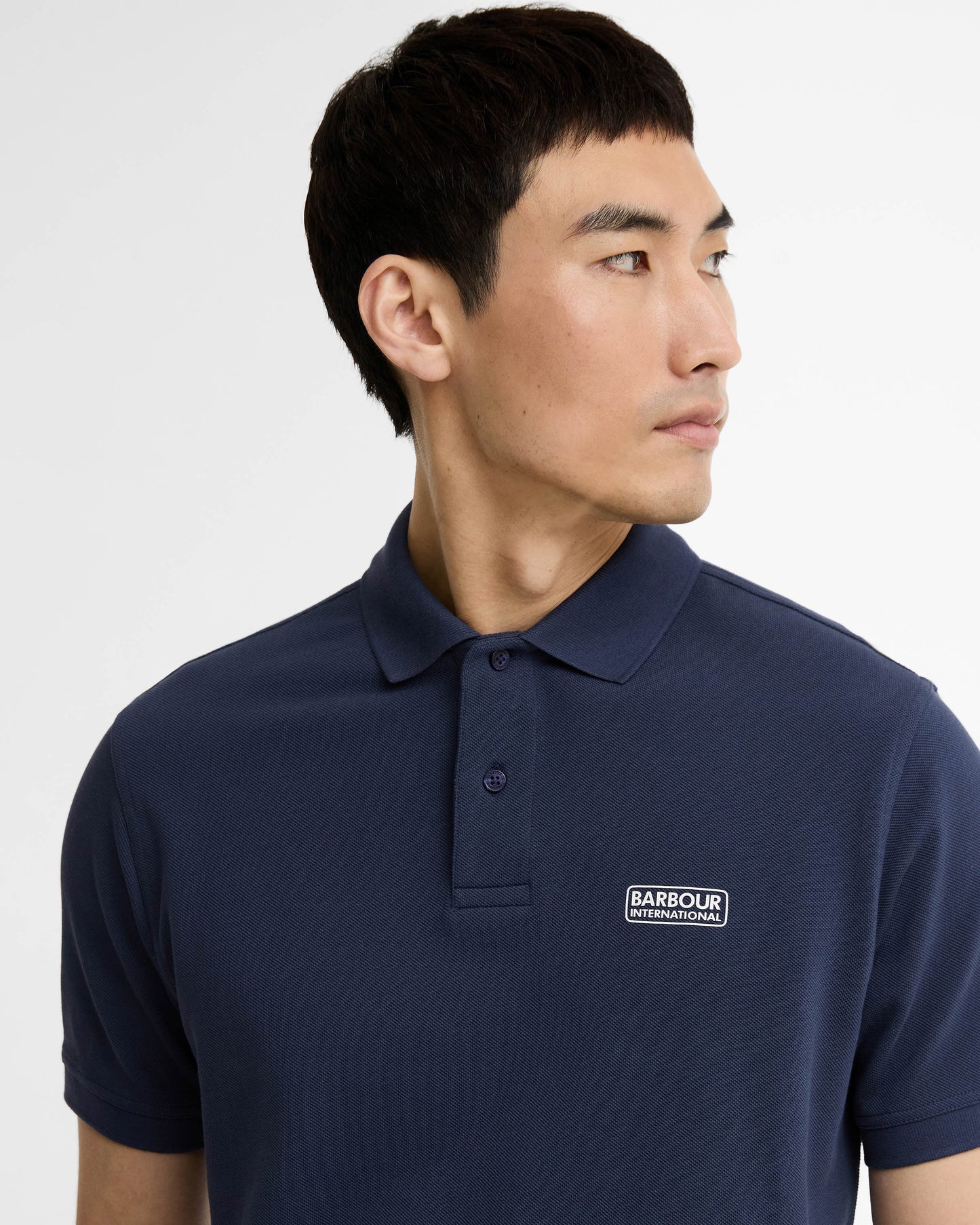 Barbour International Essential Short Sleeve Mens Polo - Oxford Navy | CHO | Designer Mens Polo Shirts