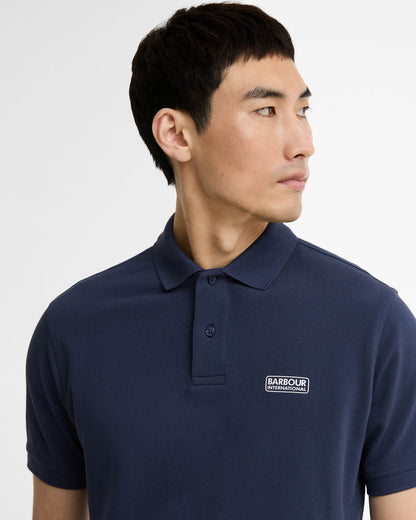 Barbour International Essential Short Sleeve Mens Polo - Oxford Navy | CHO | Designer Mens Polo Shirts