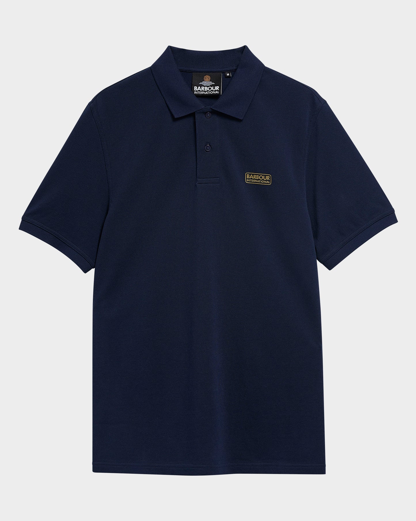 Barbour International Essential Short Sleeve Mens Polo - Navy Blazer | CHO | Designer Mens Polo Shirts
