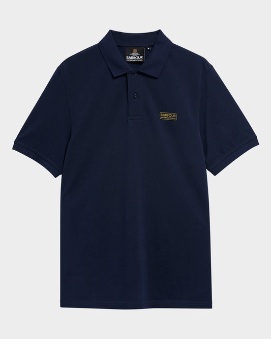 Barbour International Essential Short Sleeve Mens Polo - Navy Blazer