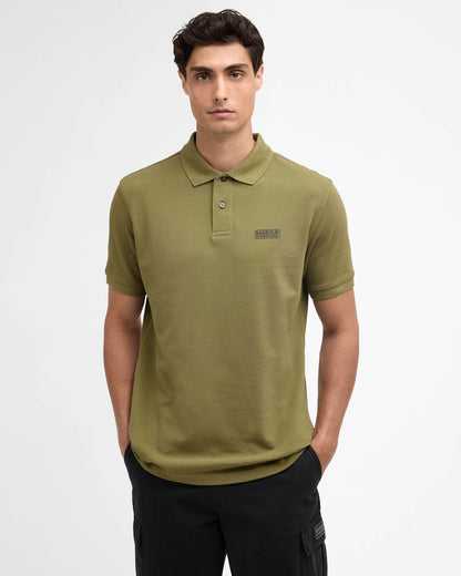 Barbour International Essential Short Sleeve Mens Polo - Cable Olive