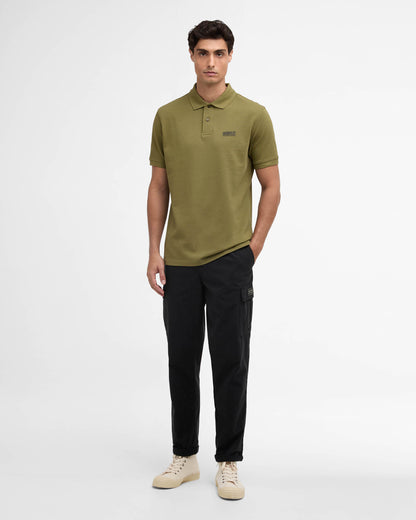Barbour International Essential Short Sleeve Mens Polo - Cable Olive