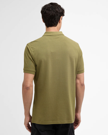 Barbour International Essential Short Sleeve Mens Polo - Cable Olive