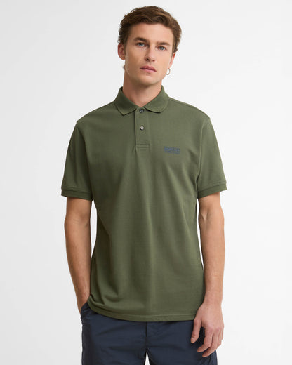 Barbour International Essential Short Sleeve Mens Polo - Thyme | CHO | Designer Mens Polo Shirts - Thyme - M - 5063669226766