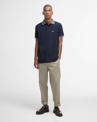 Barbour Marlton Mens Tailored Fit Polo Shirt - Navy
