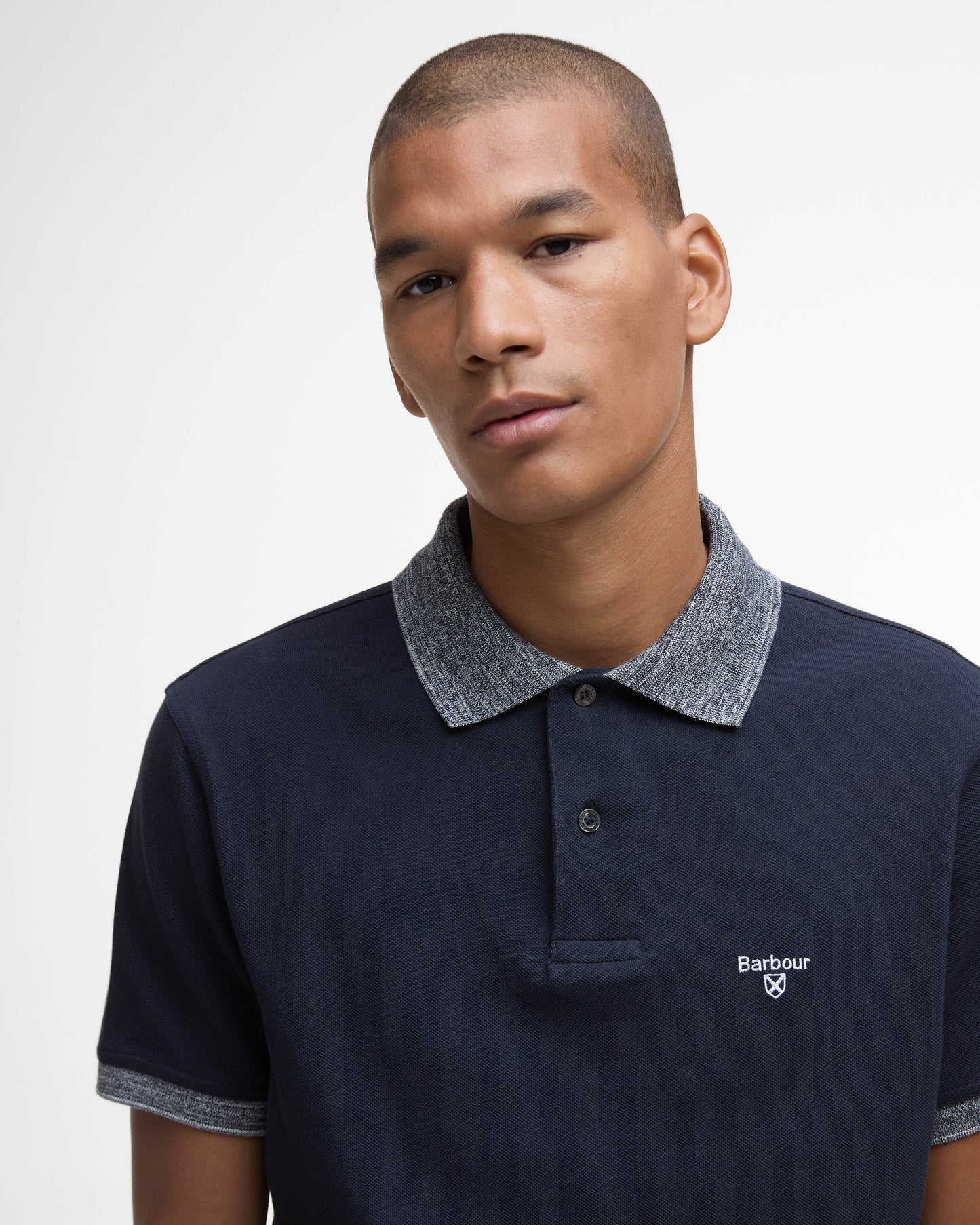 Barbour Marlton Mens Tailored Fit Polo Shirt - Navy