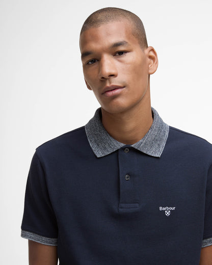 Barbour Marlton Mens Tailored Fit Polo Shirt - Navy