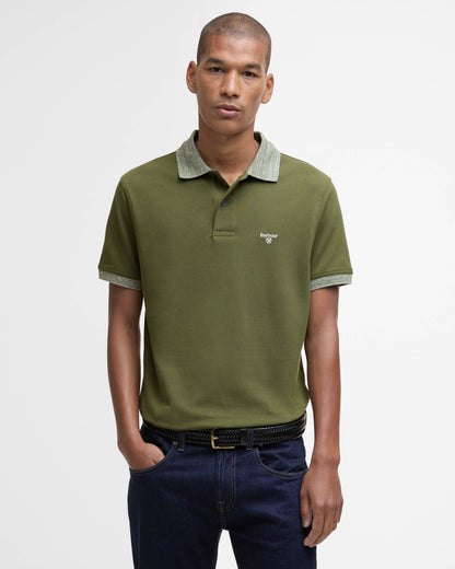 Barbour Marlton Mens Tailored Fit Polo Shirt - Winter Moss
