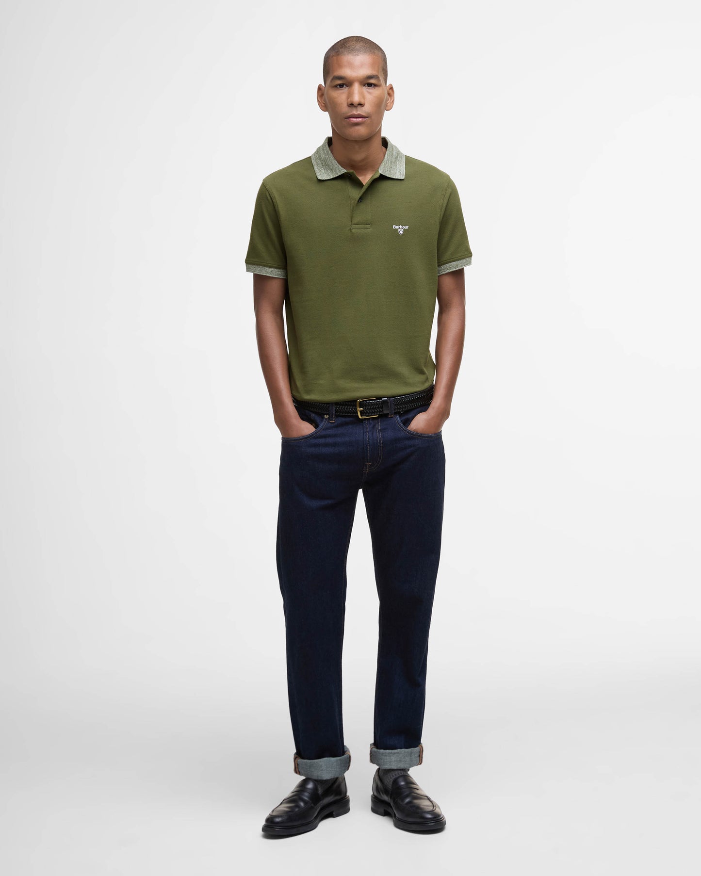 Barbour Marlton Mens Tailored Fit Polo Shirt - Winter Moss