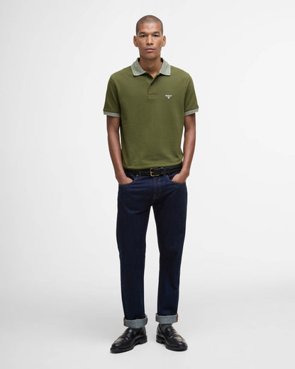 Barbour Marlton Mens Tailored Fit Polo Shirt - Winter Moss