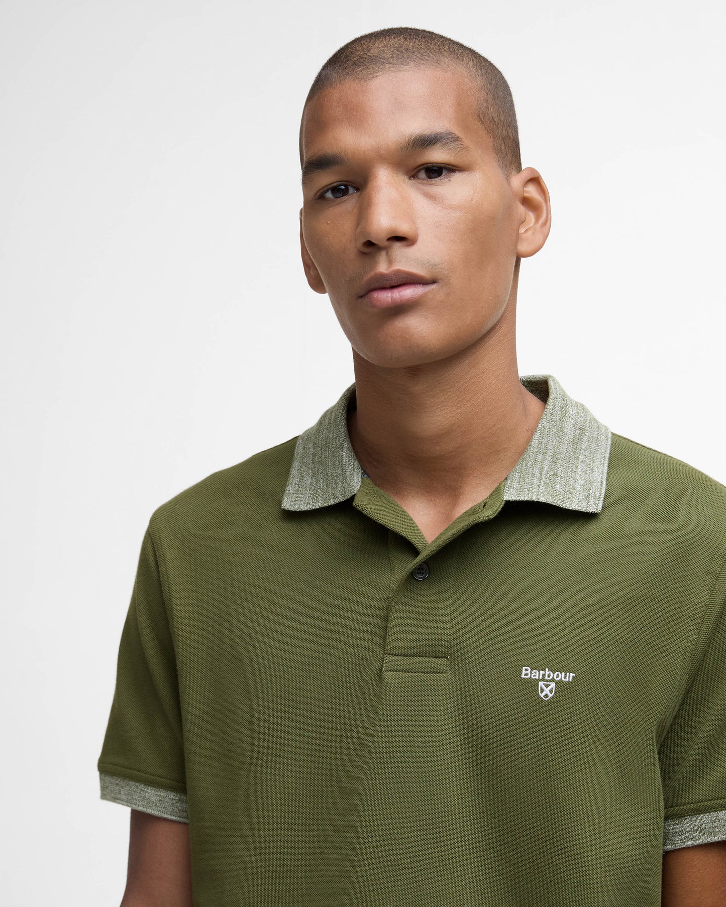 Barbour Marlton Mens Tailored Fit Polo Shirt - Winter Moss