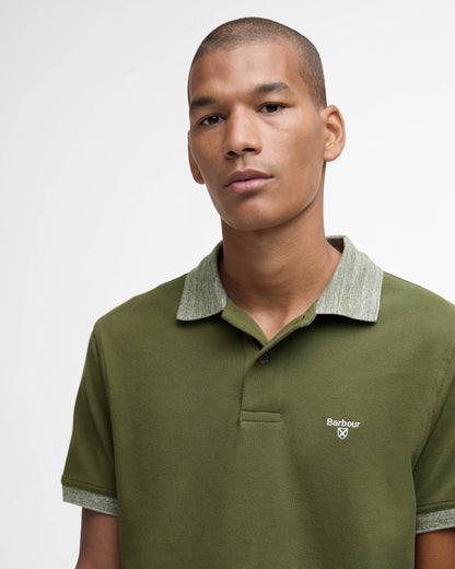 Barbour Marlton Mens Tailored Fit Polo Shirt - Winter Moss