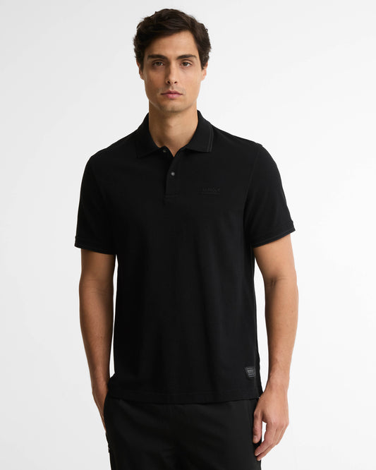 Barbour International 90th Anniversary Mens Polo Shirt - Black | CHO | Designer Mens Short Sleeve Polo Shirts