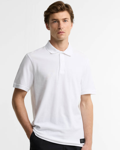 Barbour International 90th Anniversary Mens Polo Shirt - White | CHO | Designer Mens Short Sleeve Polo Shirts