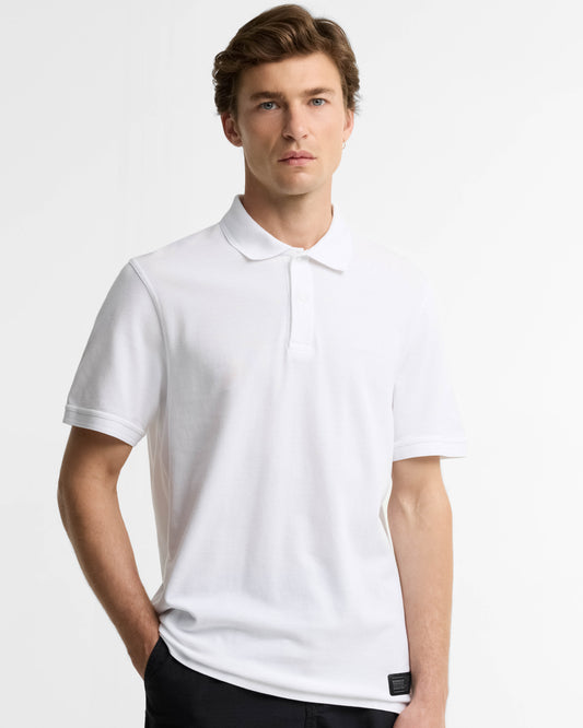 Barbour International 90th Anniversary Mens Polo Shirt - White | CHO | Designer Mens Short Sleeve Polo Shirts