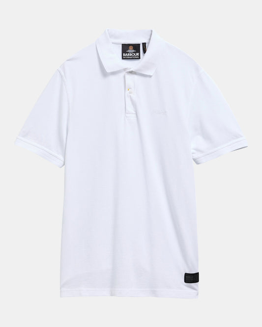 Barbour International 90th Anniversary Mens Polo Shirt - White