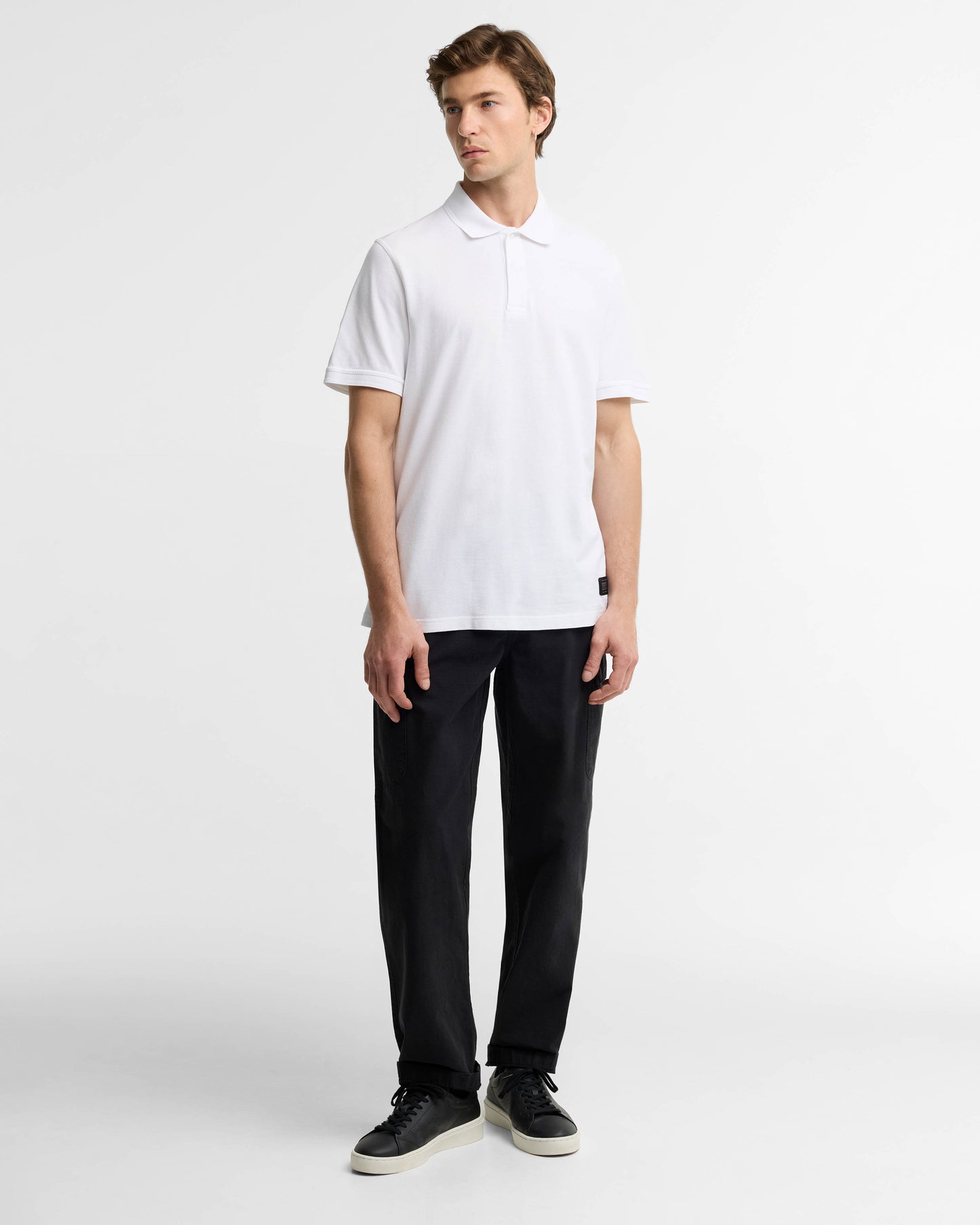 Barbour International 90th Anniversary Mens Polo Shirt - White | CHO | Designer Mens Short Sleeve Polo Shirts