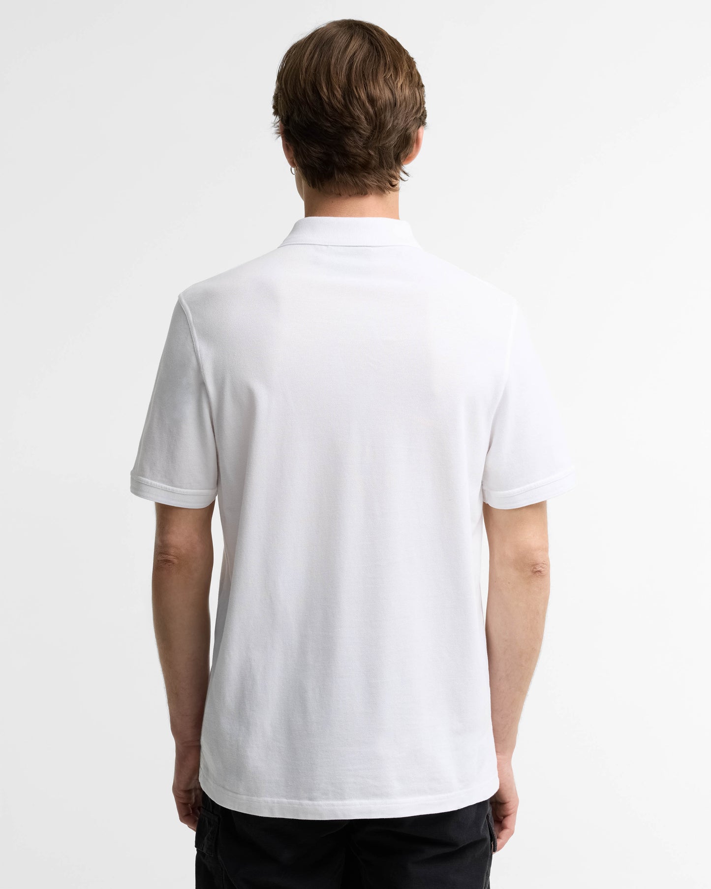 Barbour International 90th Anniversary Mens Polo Shirt - White | CHO | Designer Mens Short Sleeve Polo Shirts