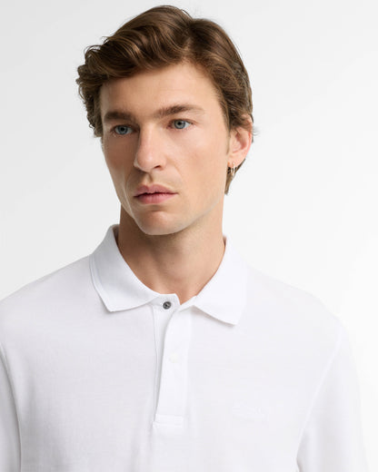 Barbour International 90th Anniversary Mens Polo Shirt - White | CHO | Designer Mens Short Sleeve Polo Shirts