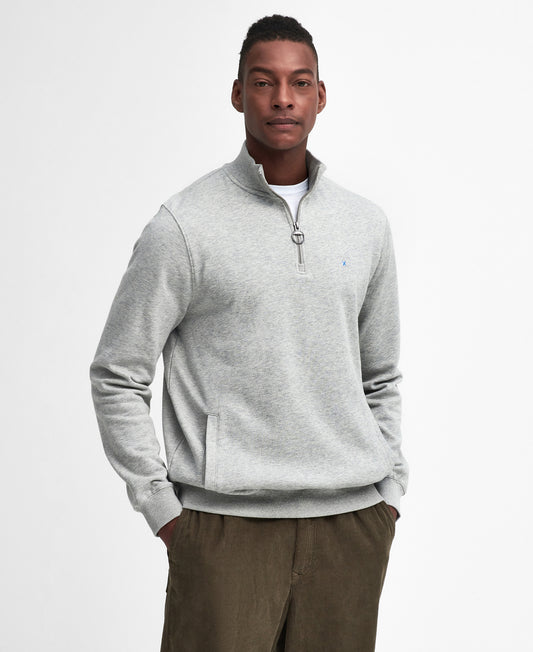Barbour Beckhill Mens Half Zip Sweatshirt - Grey Marl