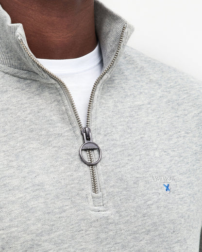 Barbour Beckhill Mens Half Zip Sweatshirt - Grey Marl - CHO - Designer Mens Sweatshirts