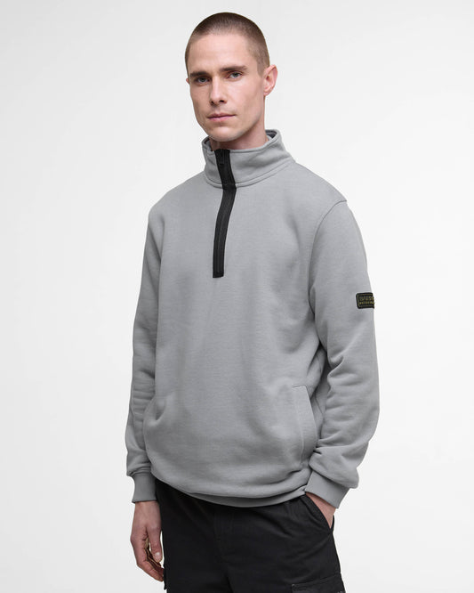 Barbour International Outline Mens Funnel Neck Sweatshirt - Ultimate Grey