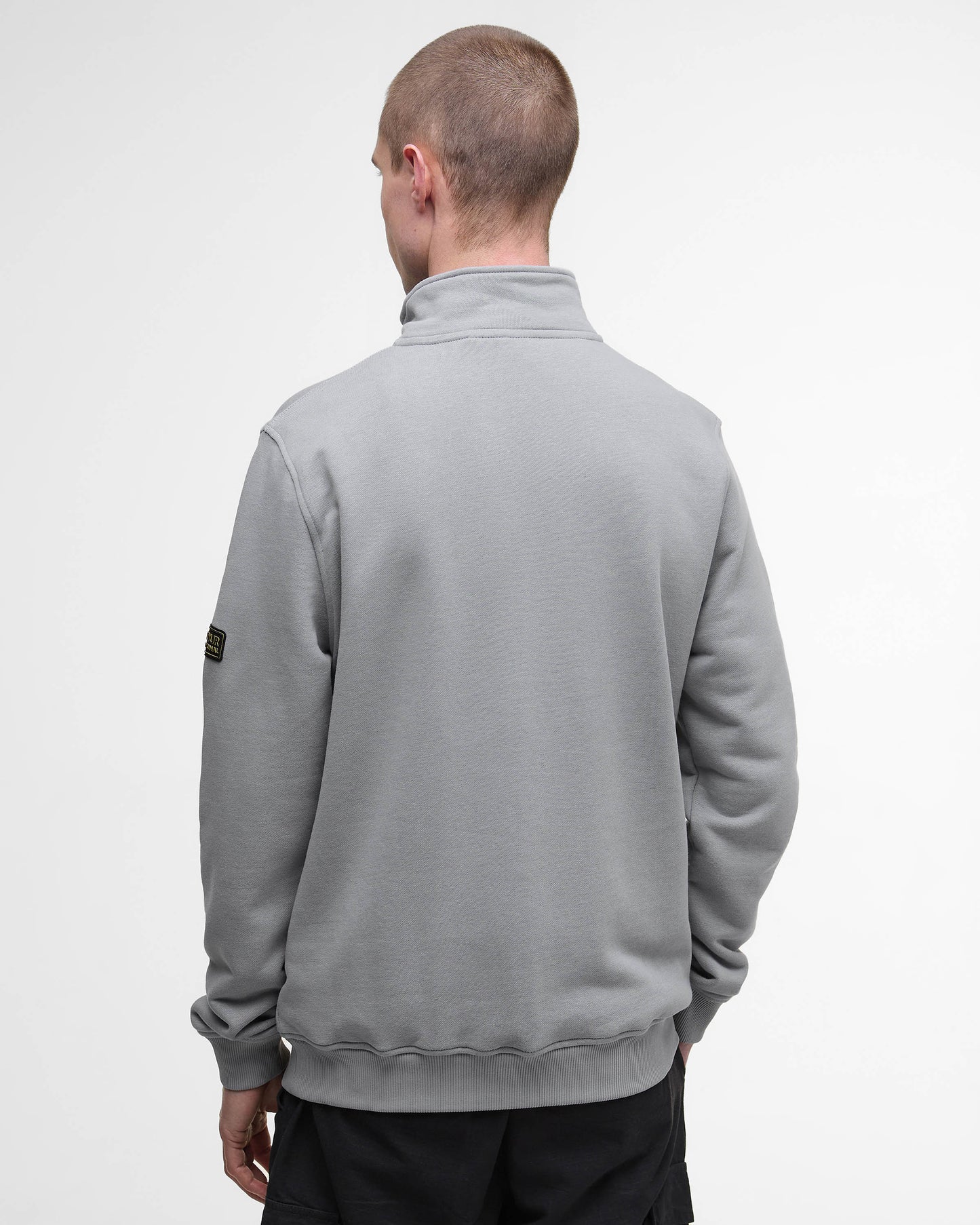 Barbour International Outline Mens Funnel Neck Sweatshirt - Ultimate Grey
