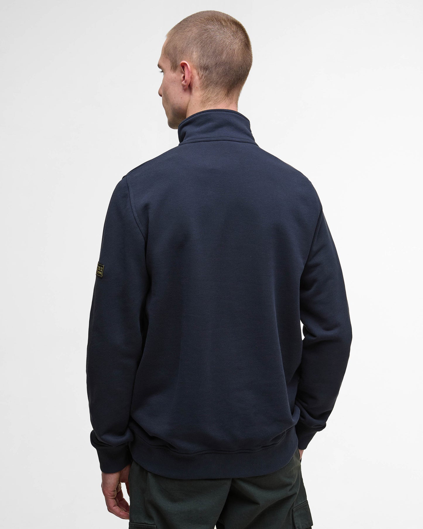 Barbour International Outline Mens Funnel Neck Sweatshirt - Dark Navy