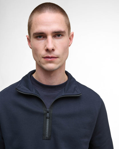 Barbour International Outline Mens Funnel Neck Sweatshirt - Dark Navy